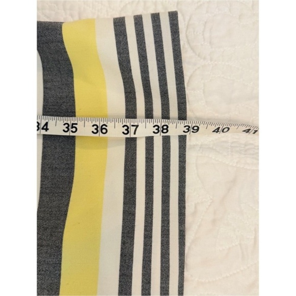 Calvin Klein Womens Yellow Grey Striped Belted Sheath Dress Size 4 Office - Picture 7 of 9